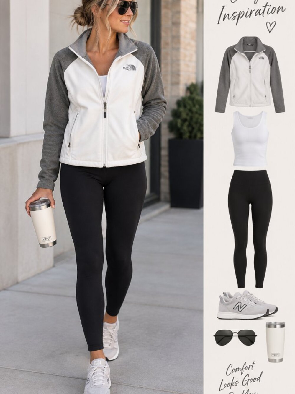 The North Face White Gray Soft Shell Jacket Women's Size M